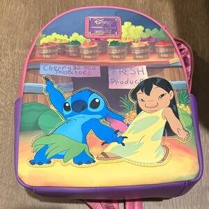 SIGNED Loungefly Disney Lilo & Stitch Hula Mini Backpack - RETIRED